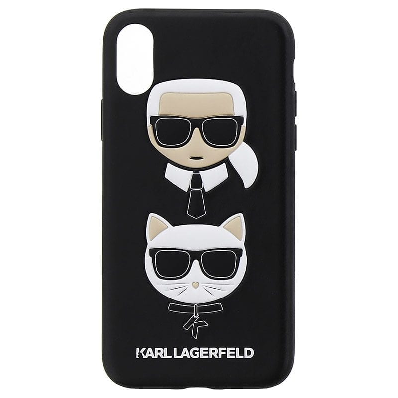 Karl Lagerfeld Karl and Choupette Fekete iPhone X/XS Tok