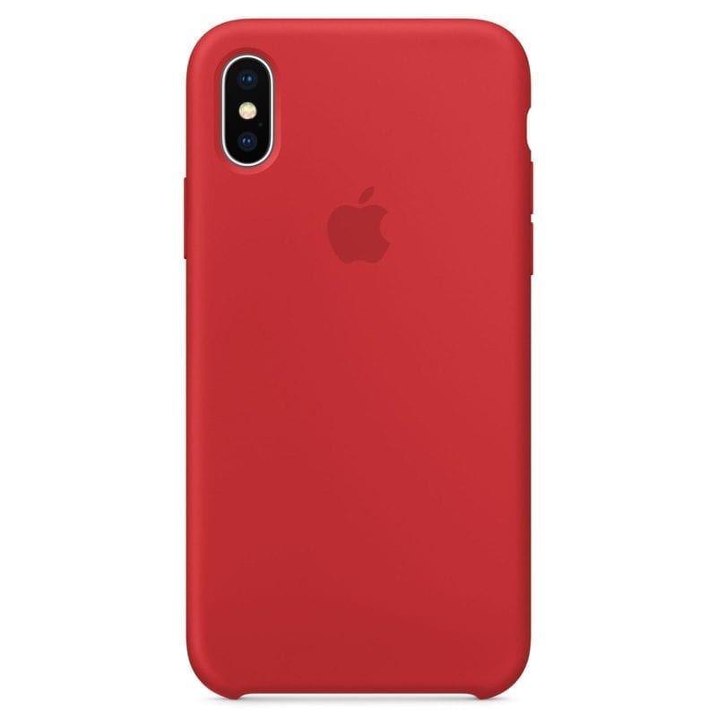 Apple Piros Silicone iPhone XS Tok