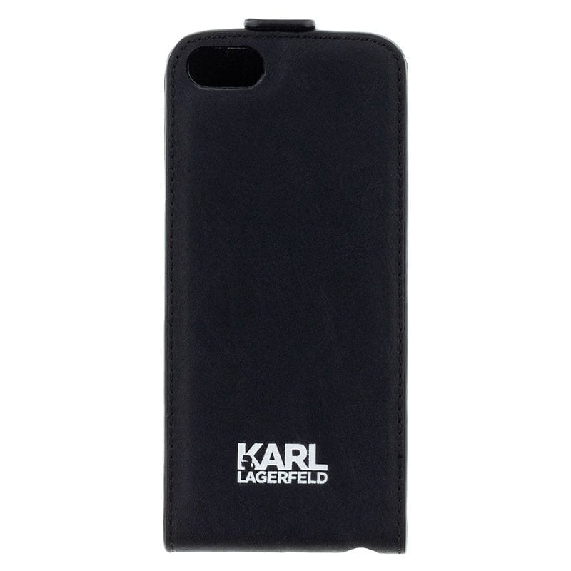 Karl Lagerfeld Graffiti Fekete Flip iPhone SE/5S Tok