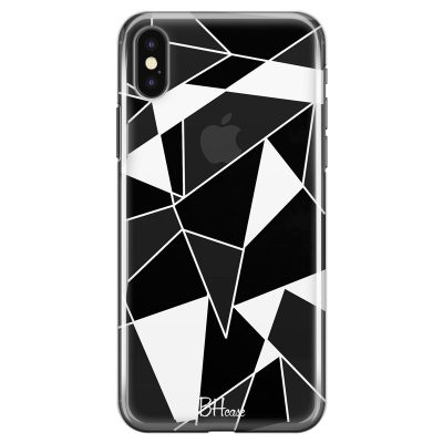 Fekete Fehér Geometric iPhone XS Max Tok