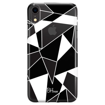 Fekete Fehér Geometric iPhone XR Tok