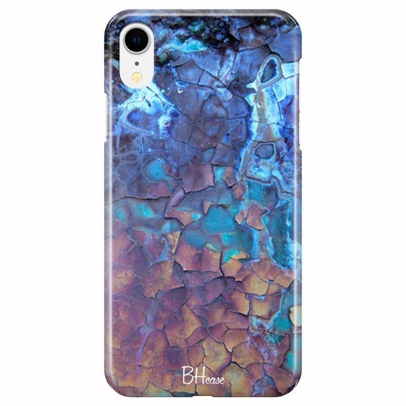 Stone Cracked Kék iPhone XR Tok
