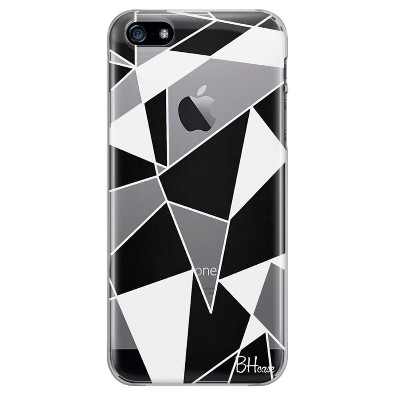Fekete Fehér Geometric iPhone SE/5S Tok