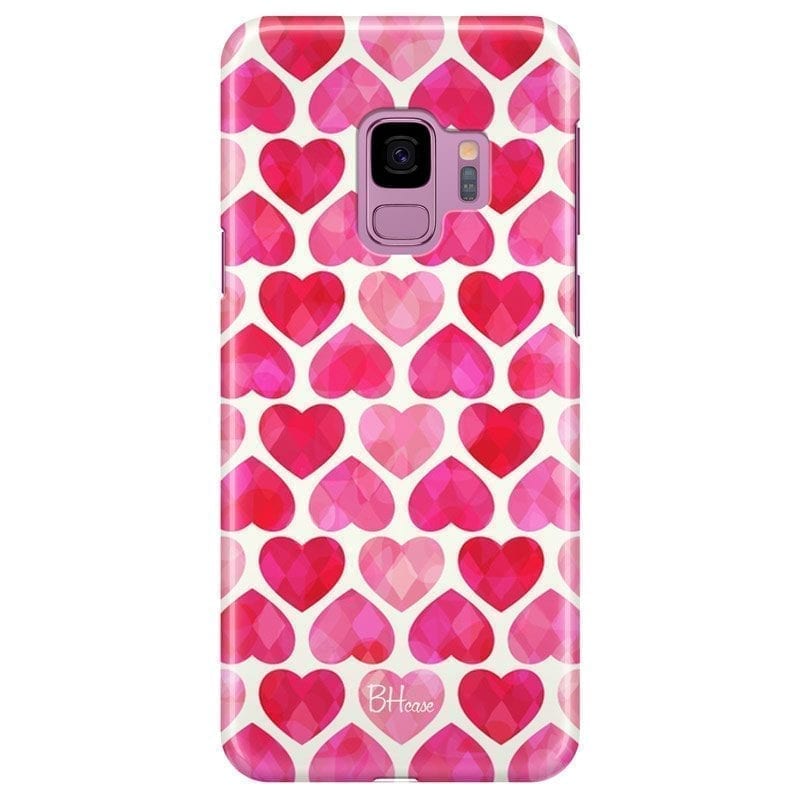 Hearts Rózsaszín Samsung S9 Tok