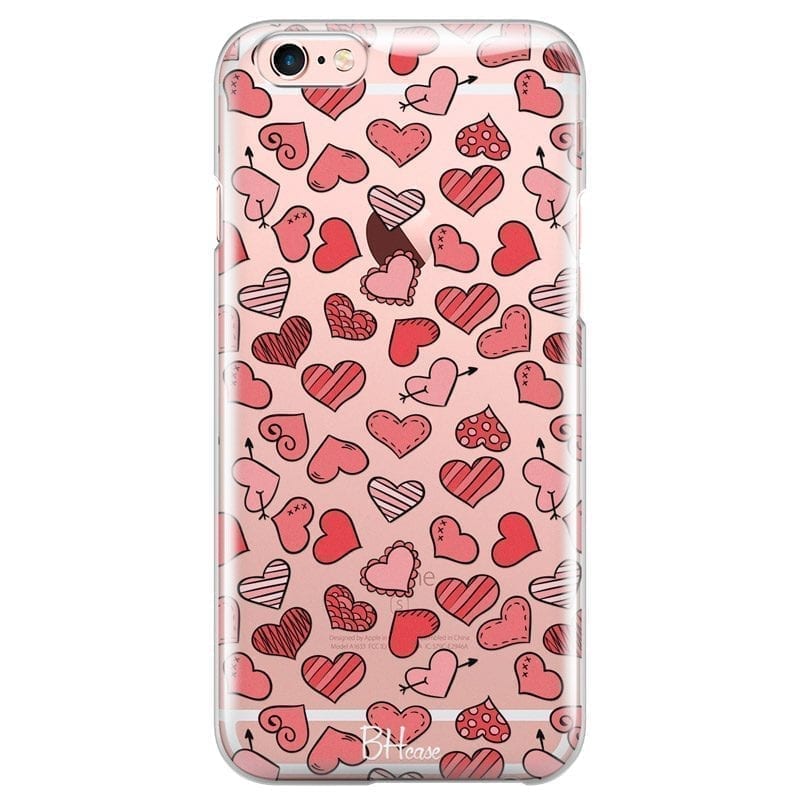 Hearts Piros iPhone 6 Plus/6S Plus Tok