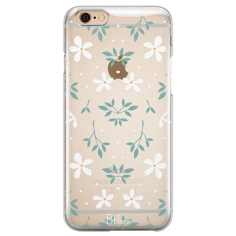 Fehér Floral iPhone 6 Plus/6S Plus Tok