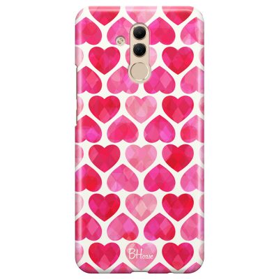 Hearts Rózsaszín Huawei Mate 20 Lite Tok