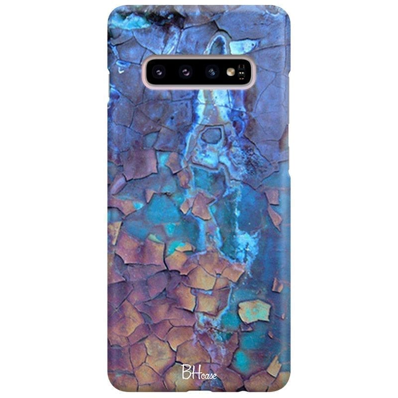 Stone Cracked Kék Samsung S10 Plus Tok