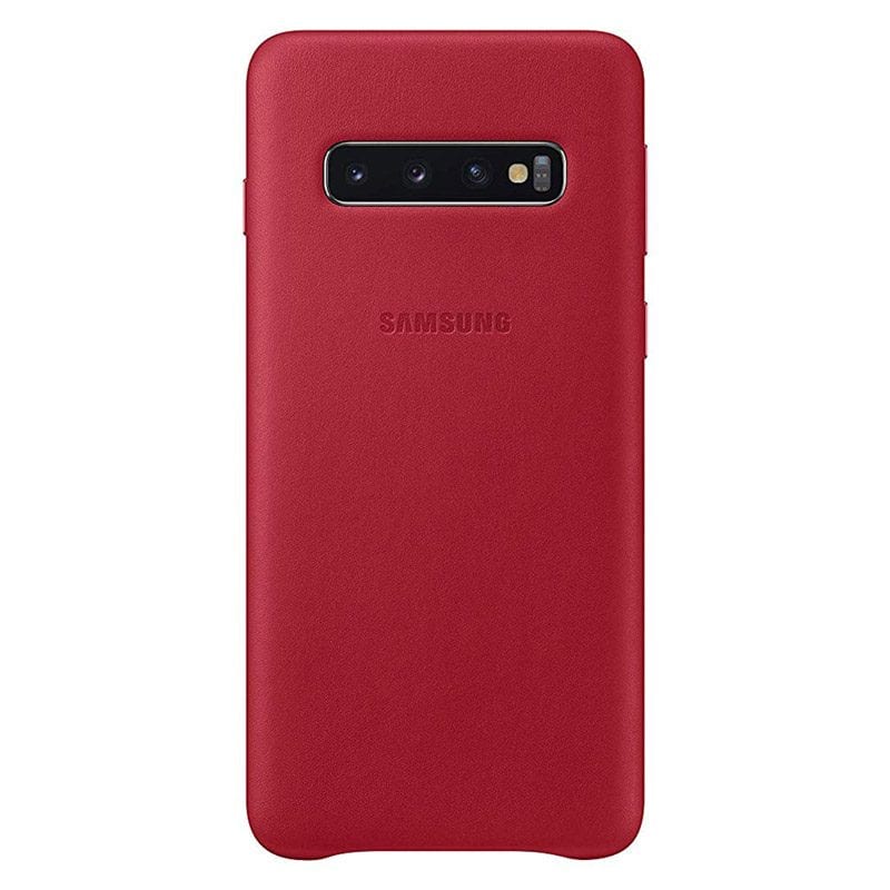 Samsung Leather Piros Samsung S10 Plus Tok
