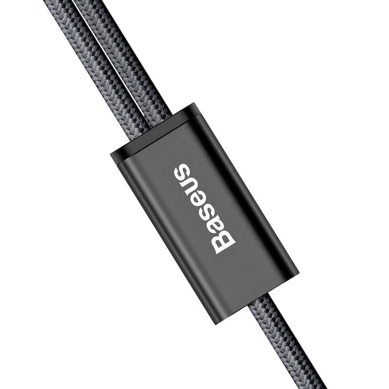 Baseus Rapid Series USB to Type-C and Lighting and MicroUSB 3-in-1 Fekete 120 cm