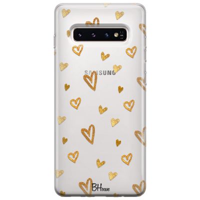 Golden Hearts Samsung S10 Plus Tok