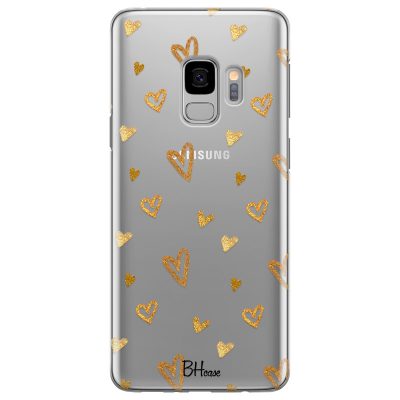 Golden Hearts Samsung S9 Tok
