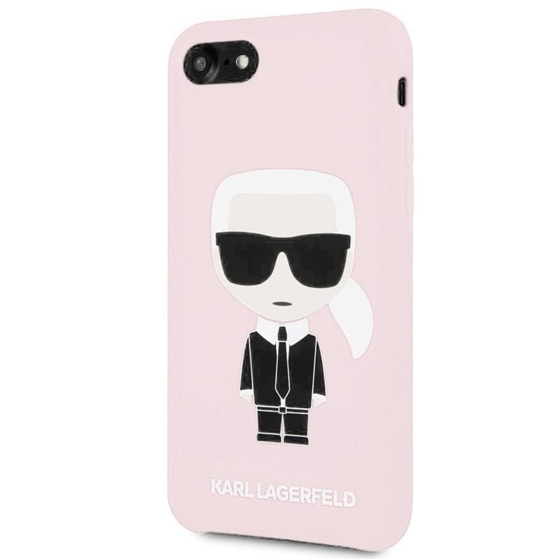 Karl Lagerfeld Iconic Full Body Silicone Rózsaszín iPhone 8/7/6/SE 2020/SE 2022 Tok