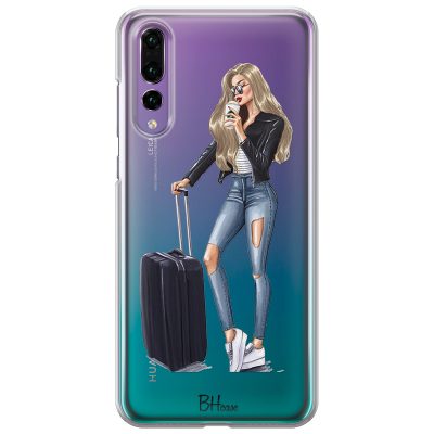 Woman Blonde With Baggage Huawei P20 Pro Tok