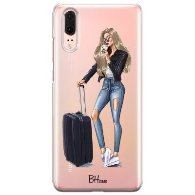 Woman Blonde With Baggage Huawei P20 Tok