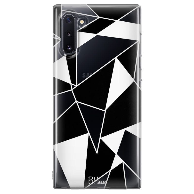 Fekete Fehér Geometric Samsung Note 10 Tok