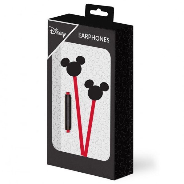 Disney Stereo Earphones 3.5mm Mickey Matt Fekete