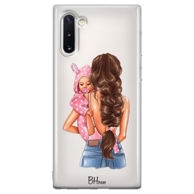 Mother Brunette With Girl Samsung Note 10 Tok