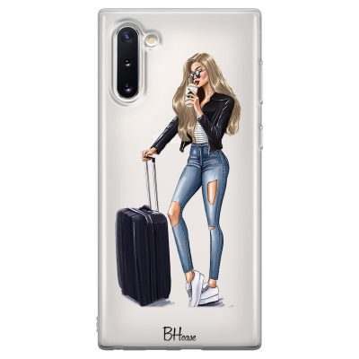 Woman Blonde With Baggage Samsung Note 10 Tok