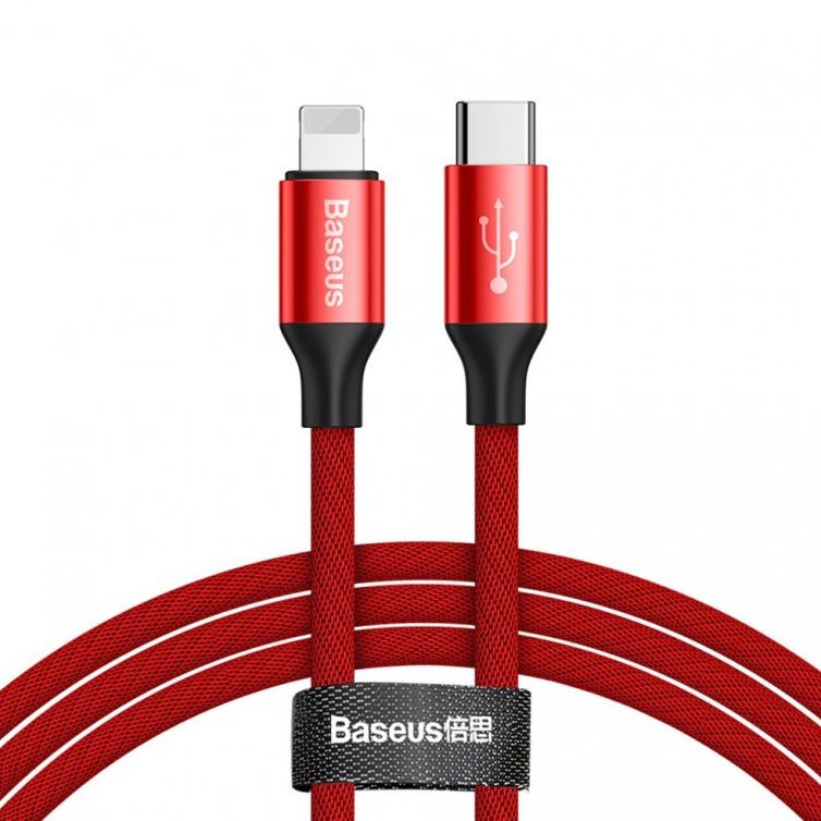Baseus Yiven USB-C to Lightning Piros 1m