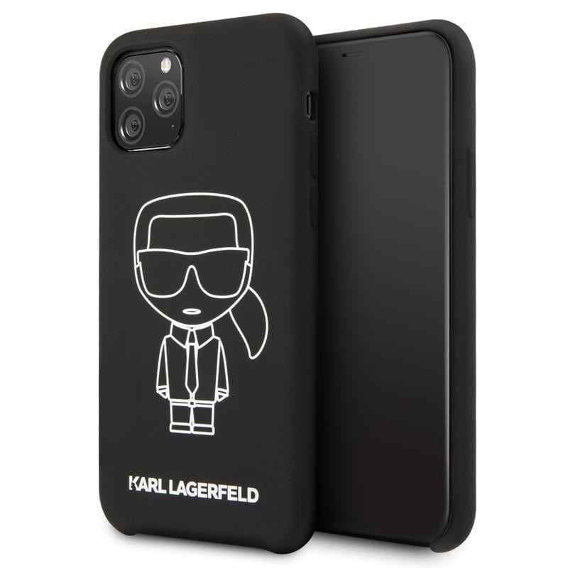 Karl Lagerfeld Silicone Fehér Out Fekete iPhone 11 Pro Tok