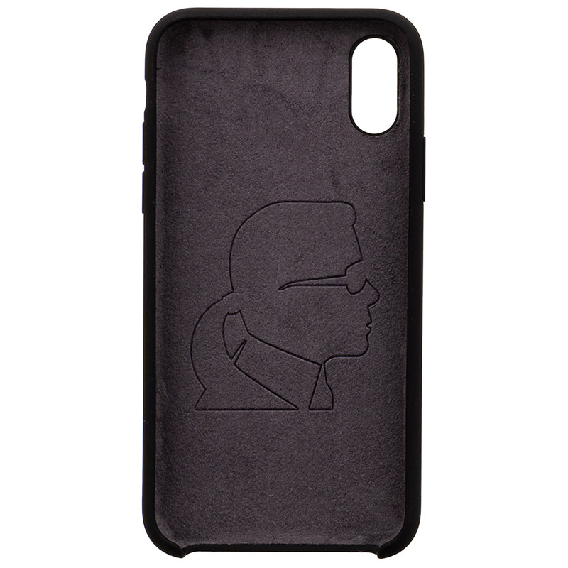 Karl Lagerfeld Iconic Full Body Silicone Fekete iPhone X/XS Tok