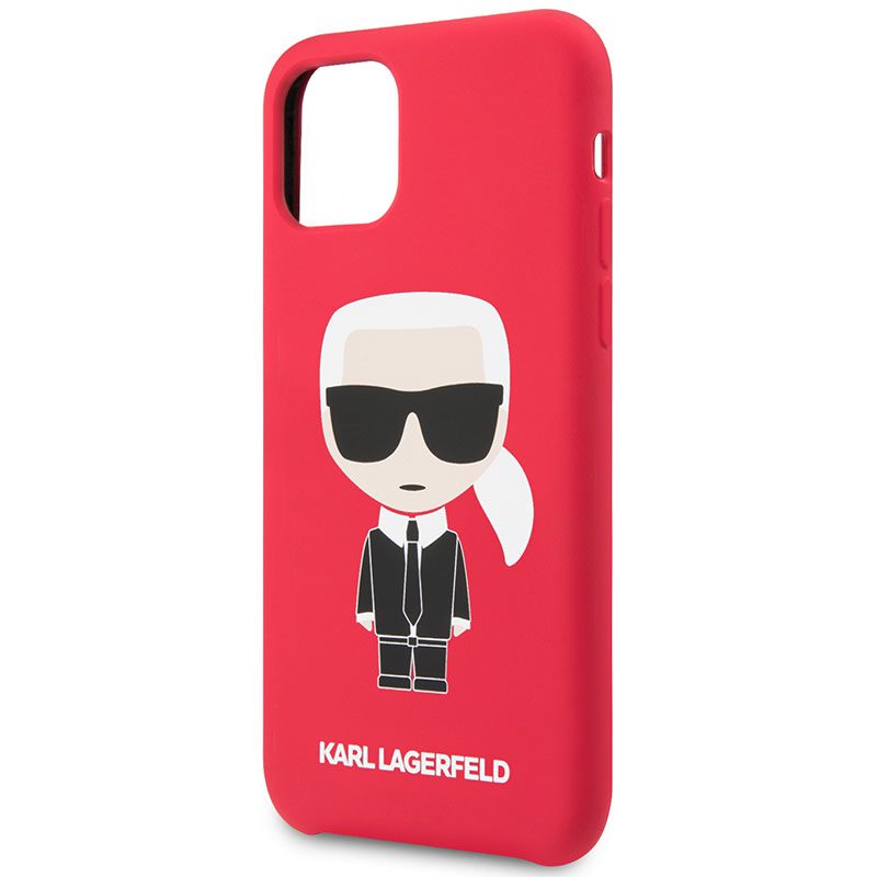 Karl Lagerfeld Iconic Full Body Silicone Piros iPhone 11 Pro Tok