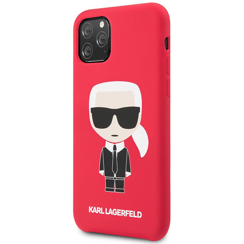 Karl Lagerfeld Iconic Full Body Silicone Piros iPhone 11 Pro Tok