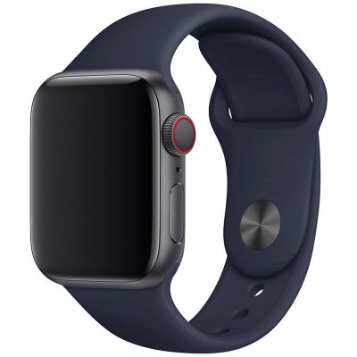 Silicone Szíj Apple Watch 41/40/38mm Midnight Kék Large