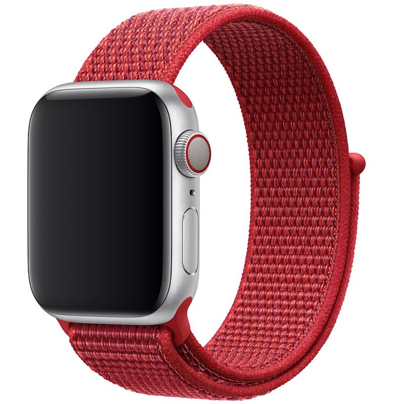 Nylon Szíj Apple Watch 45/44/42/Ultra Piros