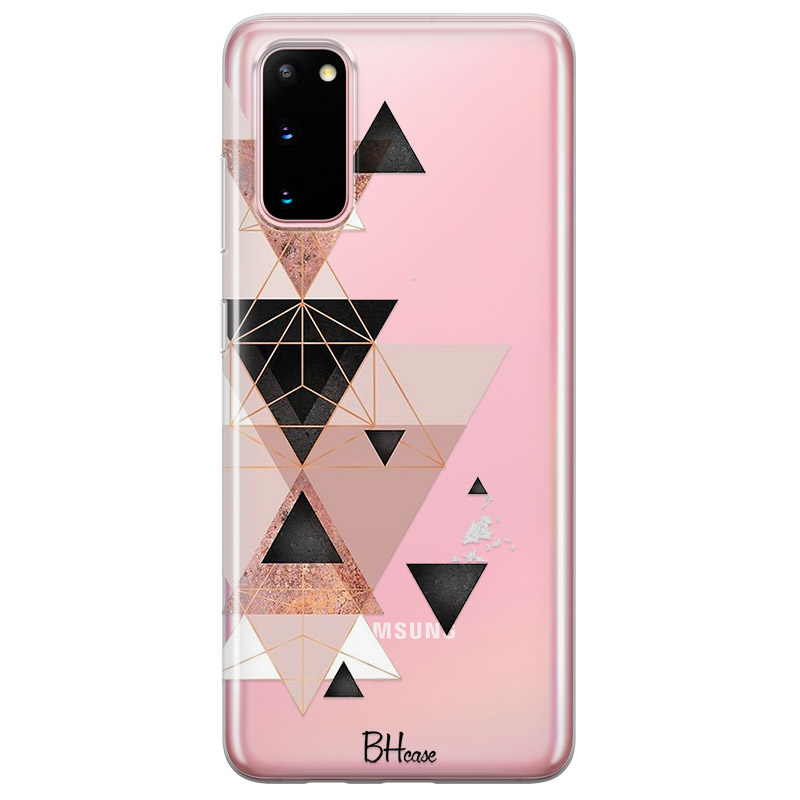 Geometric Rózsaszín Samsung S20 Tok