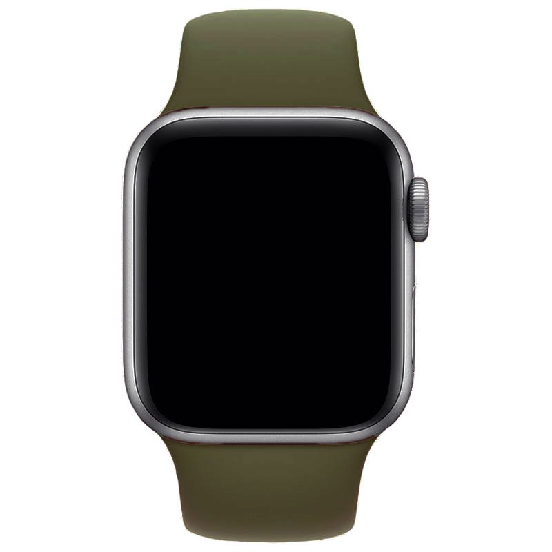 Silicone Szíj Apple Watch 41/40/38mm Deep Olive Large