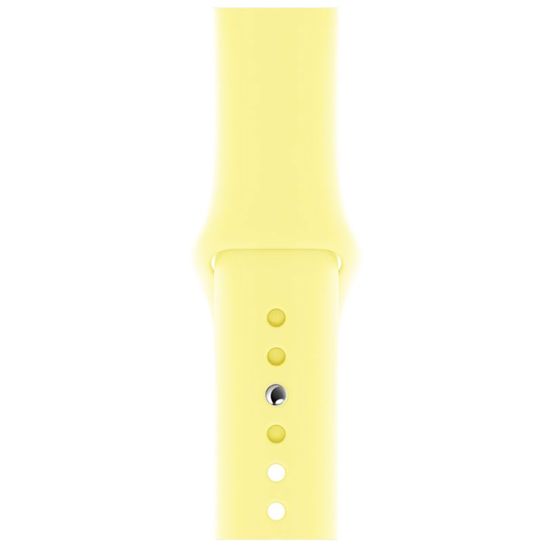 Silicone Szíj Apple Watch 41/40/38mm Lemon Cream Large