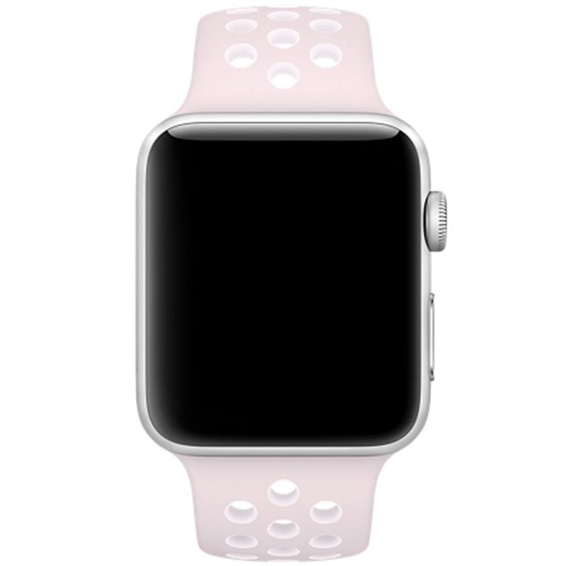 Sport Szíj Apple Watch 45/44/42/Ultra Rózsaszín/Fehér Large