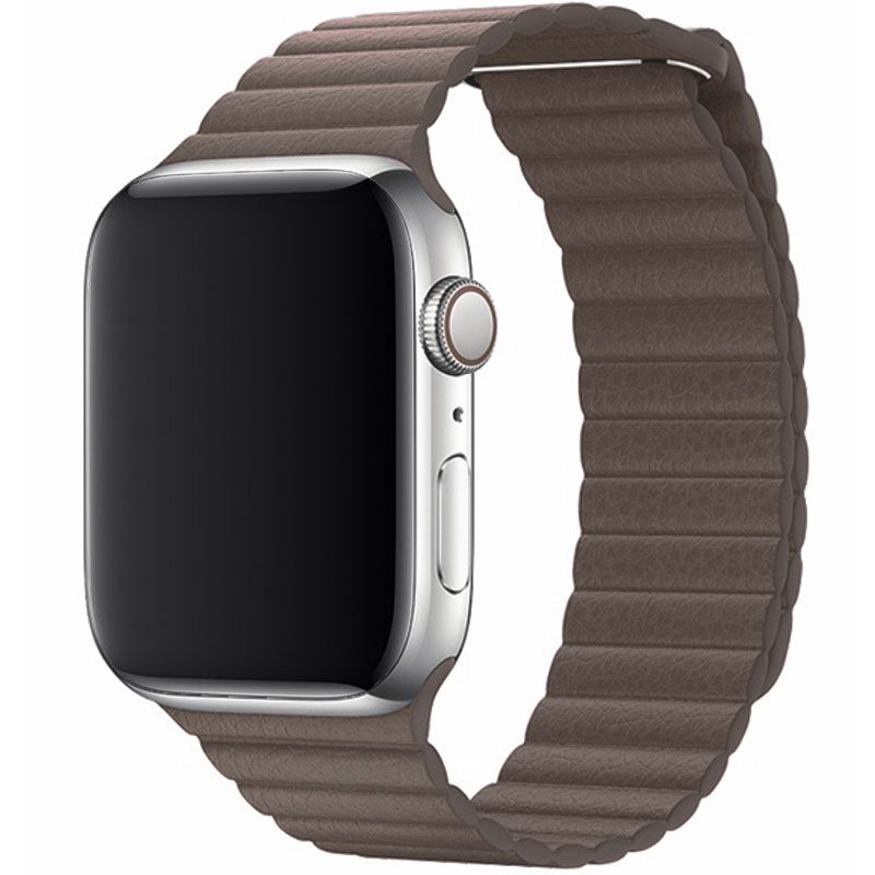 Leatherette Loop Szíj Apple Watch 45/44/42/Ultra Brown