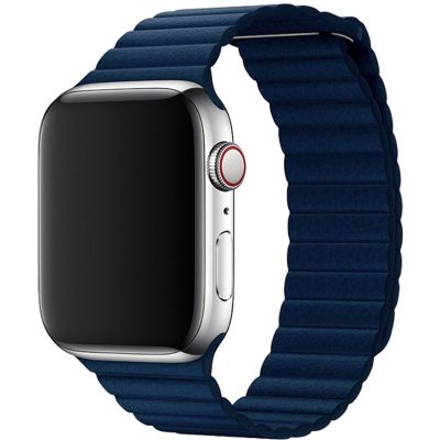 Leatherette Loop Szíj Apple Watch 45/44/42/Ultra Navy Kék
