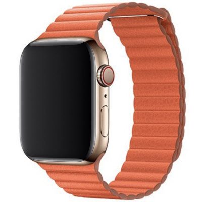 Leatherette Loop Szíj Apple Watch 45/44/42/Ultra Sunset Orange