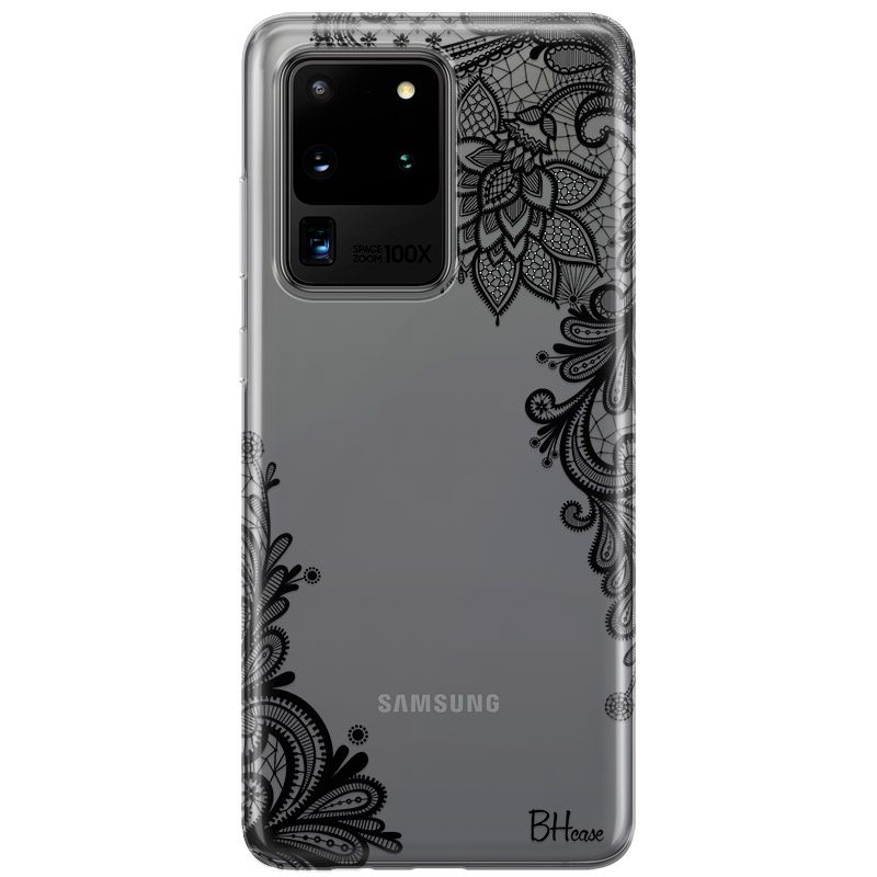 Flowers Fekete Samsung S20 Ultra Tok