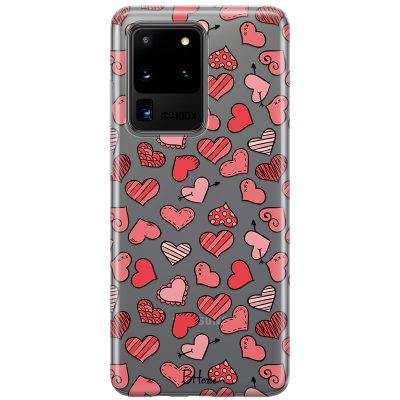 Hearts Piros Samsung S20 Ultra Tok