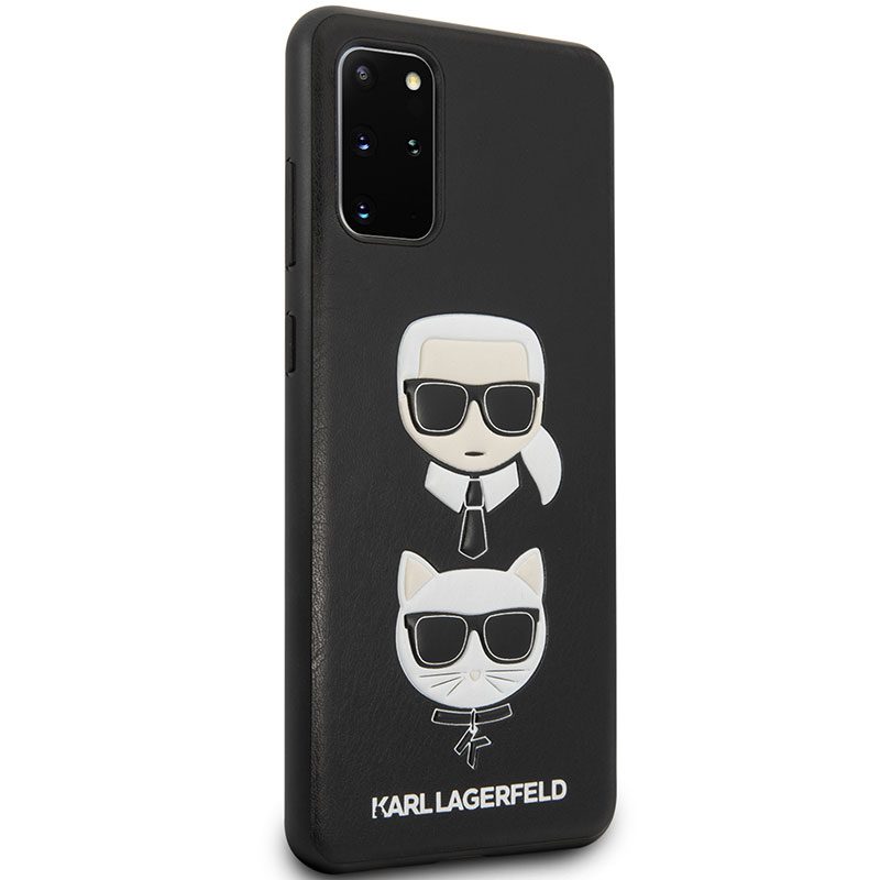 Karl Lagerfeld & Choupette Head Fekete Samsung S20 Plus Tok
