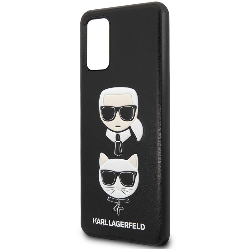 Karl Lagerfeld & Choupette Head Fekete Samsung S20 Plus Tok