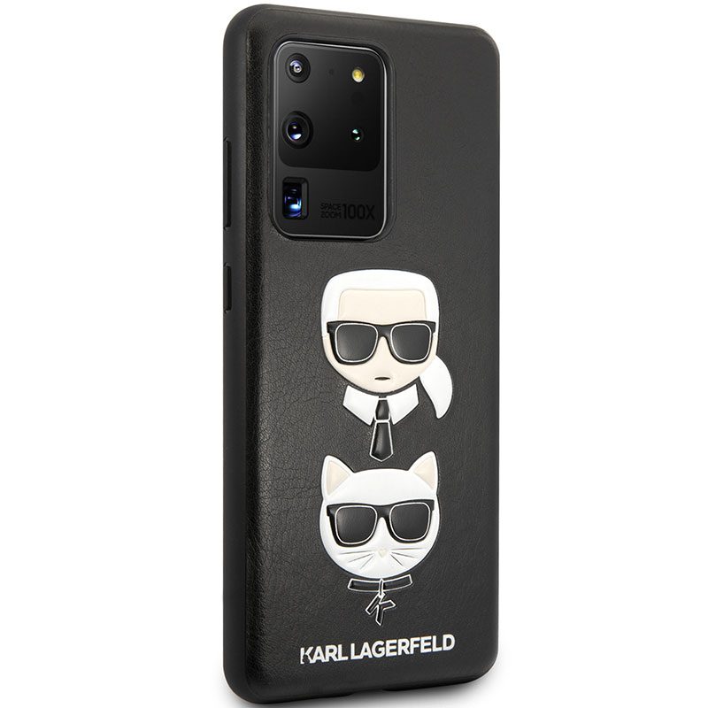Karl Lagerfeld & Choupette Head Fekete Samsung S20 Ultra Tok