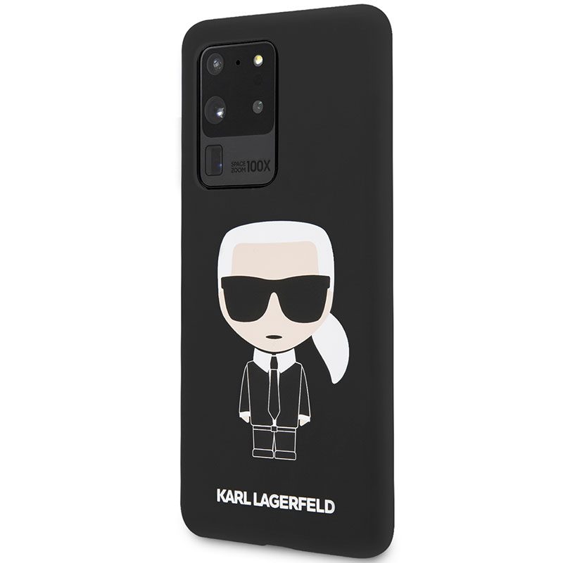Karl Lagerfeld Iconic Full Body Silicone Fekete Samsung S20 Ultra Tok