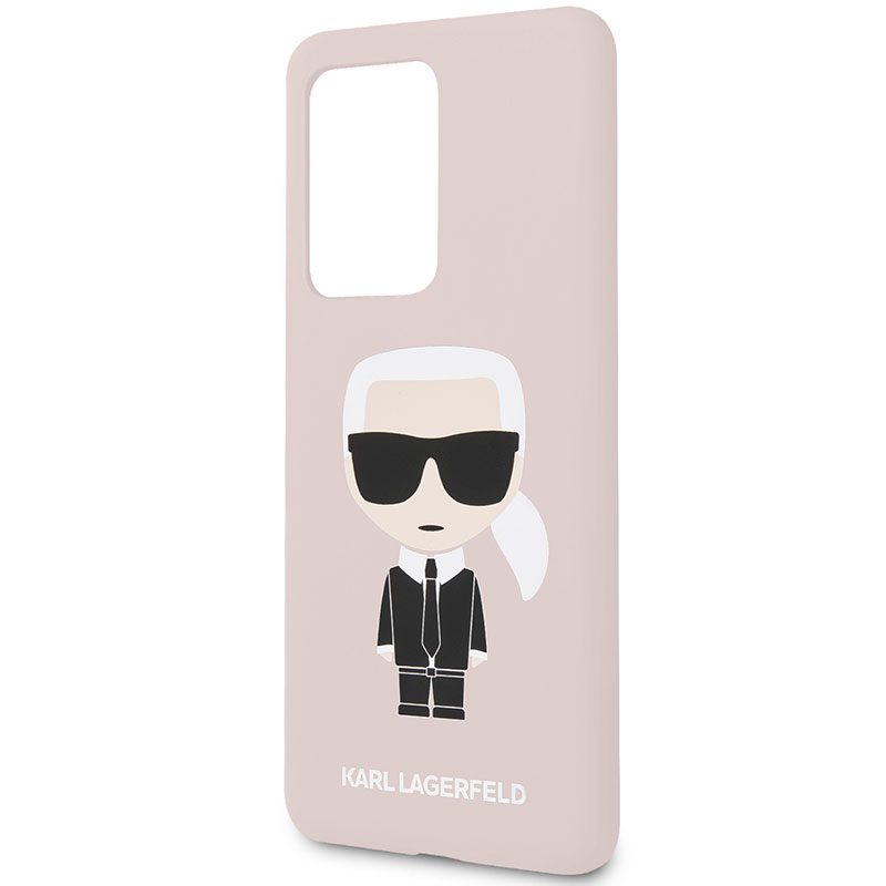 Karl Lagerfeld Iconic Full Body Silicone Rózsaszín Samsung S20 Ultra Tok