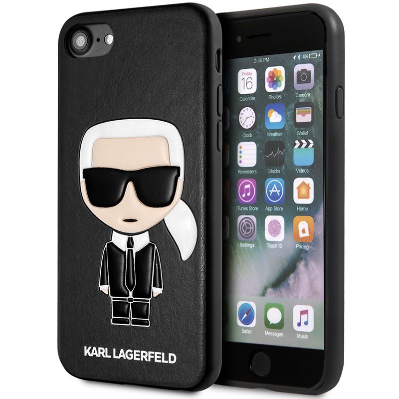 Karl Lagerfeld Iconic TPU Fekete iPhone 8/7/SE 2020/SE 2022 Tok