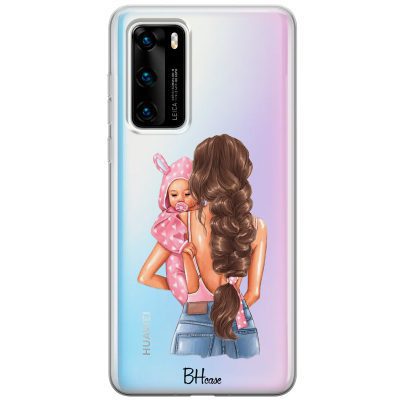Mother Brunette With Girl Huawei P40 Tok