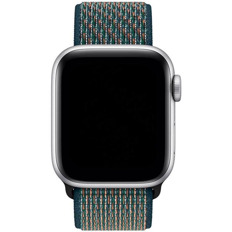 Nylon Szíj Apple Watch 45/44/42/Ultra Hyper Crimson/Neptune Zöld