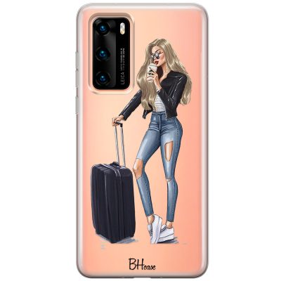 Woman Blonde With Baggage Huawei P40 Tok