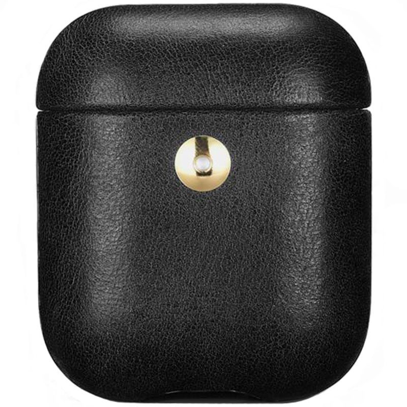 iCarer Crazy Horse Leather AirPods Tok Fekete