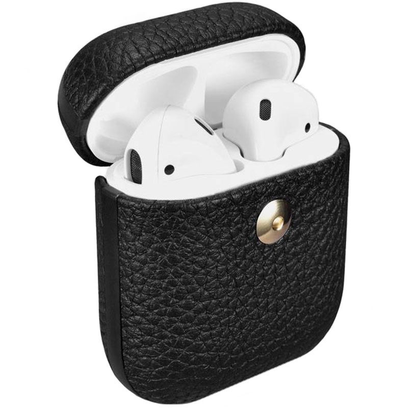 iCarer Hermes Leather AirPods Tok Fekete